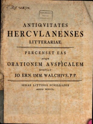 Antiquitates Herculanenses litterariae