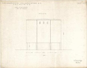Schachner, Richard; Kelheim; Zellstoffabrik Waldhof - Holzputzerei, Westseite (Ansicht)