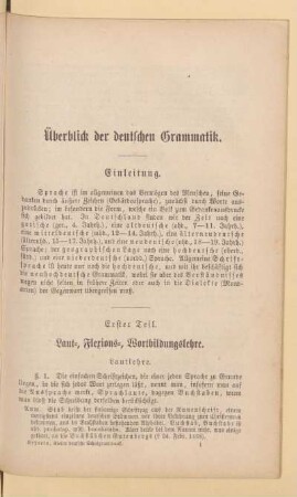 Überblick der deutschen Grammatik