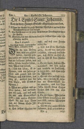 Die I. Epistel Sanct Johannis.
