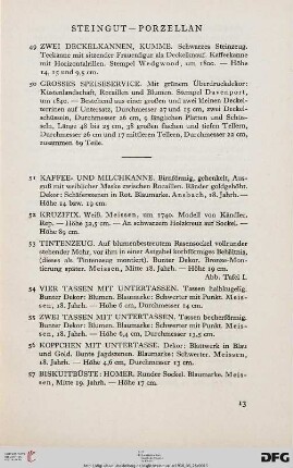 Steingut – Porzellan (Nr. 49-65)
