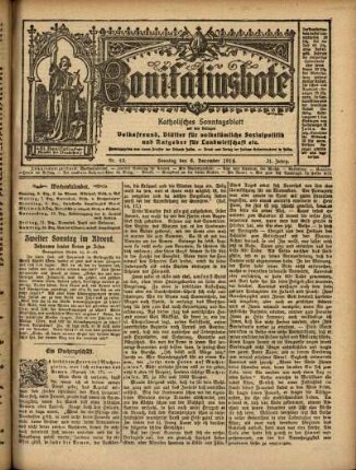 Ausgabe vom Sonntag, den 06. Dezember 1914.