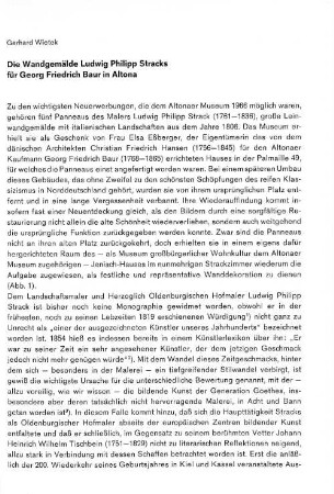 Die Wandgemälde Ludwig Philipp Stracks für Georg Friedrich Baur in Altona