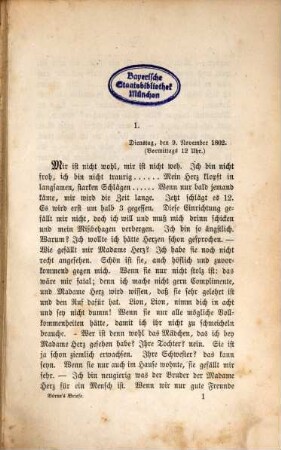 Briefe des jungen Börne an Henriette Herz