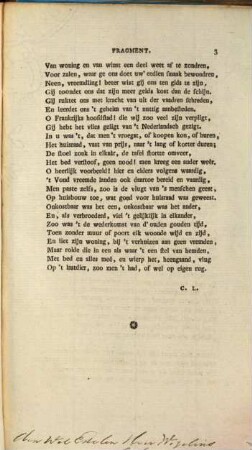 Fragment uit een' onuitgegeven prikkelzang