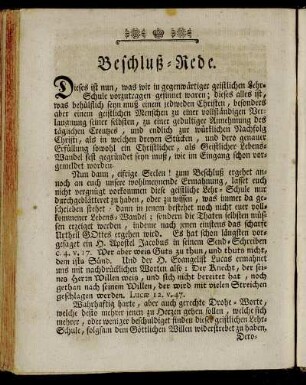 Beschluß-Rede.