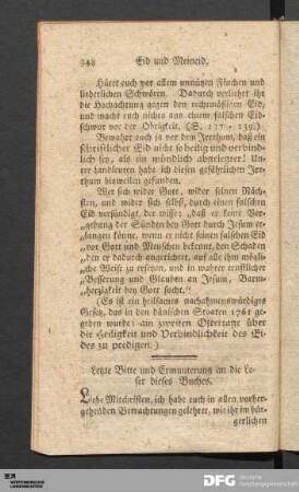 Letzte Bitte und Ermunterung an die Leser dieses Buches.