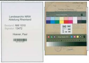 Entnazifizierung Paul Hoever , geb. 14.02.1884 (Justiz)