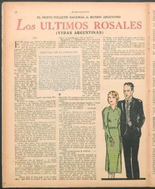 Los últimos rosales : El nuevo folletín nacional de Mundo Argentino