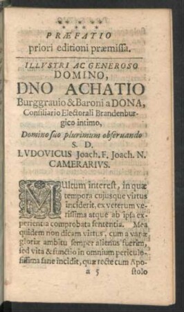 Praefatio priori editioni praemissa.