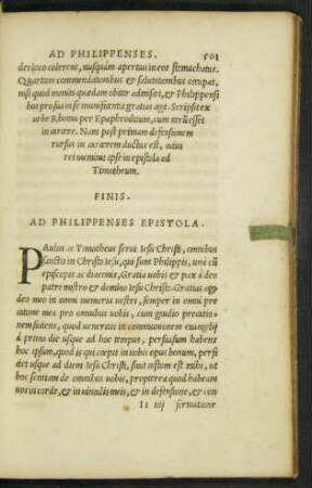 Ad Philippenses Epistola.
