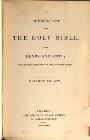 A commentary upon the holy Bible, 5 (1835/36)