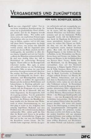 1: Vergangenes und Zukünftiges