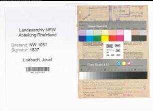 Entnazifizierung Josef Loebach , geb. 01.05.1902 (Angestellter)