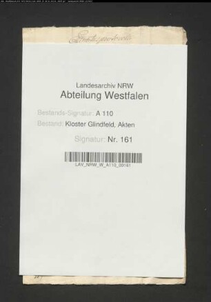 Schuldverschreibung des Henrich Padberg in Küstelberg für Kloster Glindfeld über 75 Reichstaler.