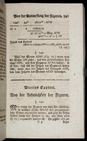Viertes Capitel. Von der Aehnlichkeit der Figuren.