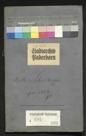 Schulkassenrechnung 1894/95
