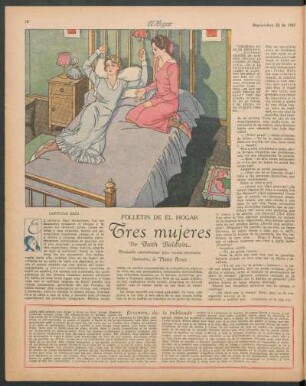 Tres mujeres : Folletín de El Hogar