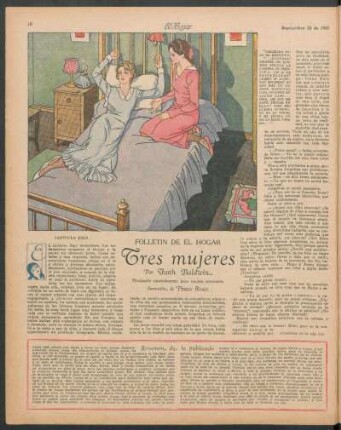 Tres mujeres : Folletín de El Hogar