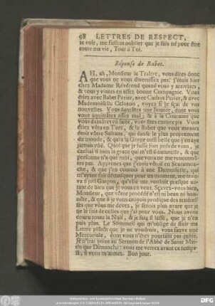 Réponse de Babet.