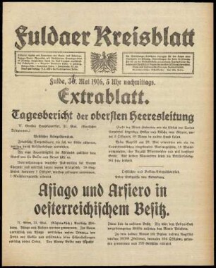 Ausgabe vom Mittwoch, den 31. Mai 1916.