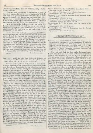 850-852 [Rezension] Gamber, Klaus, Sakramentartypen