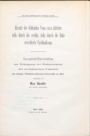 Ersatz der fehlenden Vena cava inferior teils durch die rechte, teils durch die linke erweiterte Cardinalvene