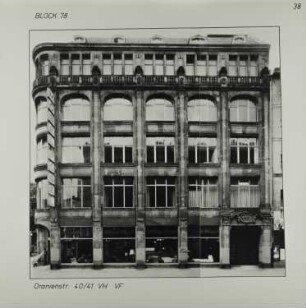Fotografie: Oranienstr. 40-41, um 1981