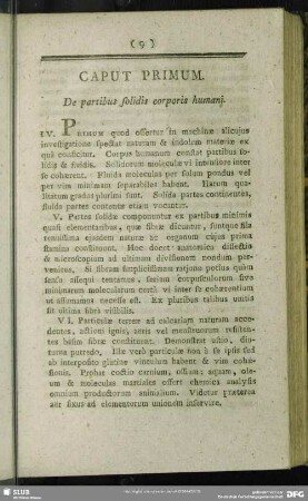 Caput Primum. De partibus solidis corporis humani