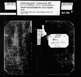 Kriegsstammrollen der 4. Garnisonskompanie