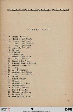 Verzeichnis (Nr. 1-320)
