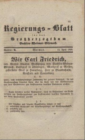Nr. 9 : 12. April 1848