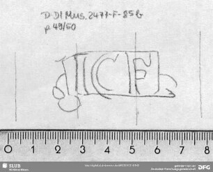 W-Dl-365 Wappen Kursachsen + "Dresden" / "ICF" in Schrifttafel