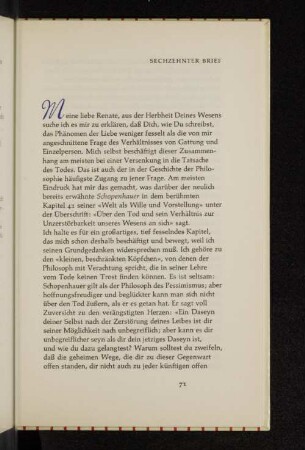 Sechzehnter Brief