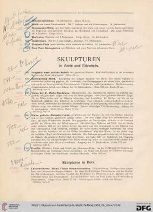 Skulpturen (Nr. 1341-1368)