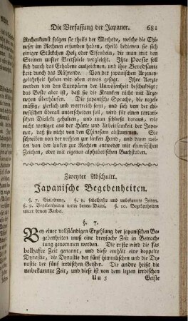 Zweyter Abschnitt. Japanische Begebenheiten