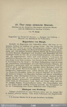 Über einige sächsische Minerale