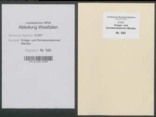Amt Hausberge - Vogtei Landwehr - Bauerschaft Veltheim: Unterlagen der Revisionskommission