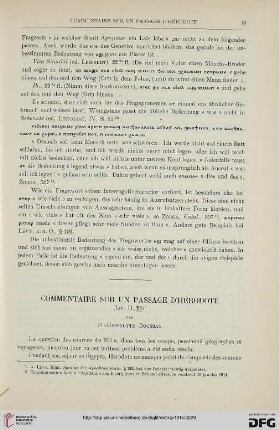 37: Commentaire sur un passage d'Hérodote : (Liv. II, 18)