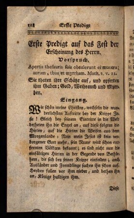 118-186, Erste Predigt.