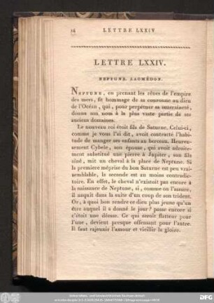 Lettre LXXIV.