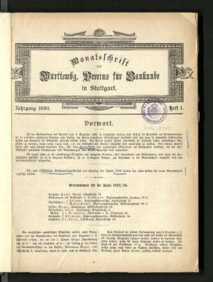 1893. Heft 1