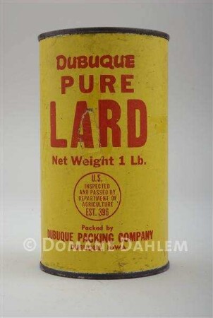 Dose "Dubuque - Pure Lard" - pures Schweineschmalz