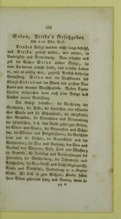 Solon, Attika's Gesetzgeber