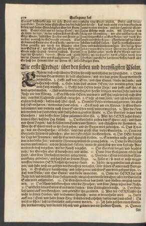 ... über den sieben und dreyssigsten Psalm
