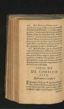 Locus XIX. De Christo Jesu.