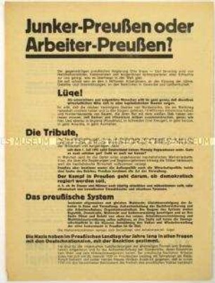 Aufruf der SPD zur preußischen Landtagswahl 1932