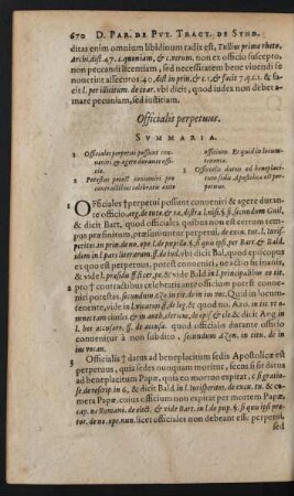 Officialis perpetuus.