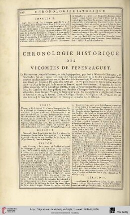 Chronologie historique des vicomtes de Fézenzaguet