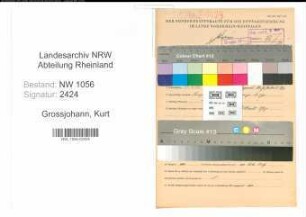 Entnazifizierung Kurt Grossjohann , geb. 13.07.1908 (Landwirt)